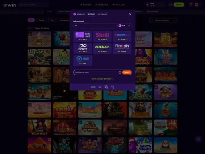 Irwin Casino Kassenbereich am 27. Januar 2025